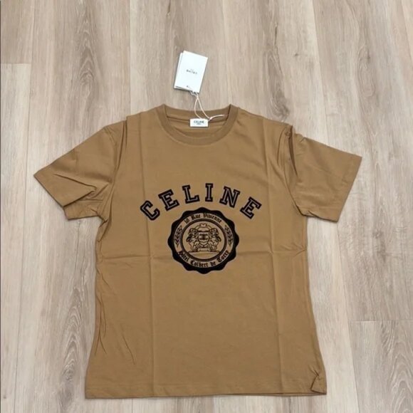 Celine Tan Short Sleeve Tee with Graphic Print - Picture 1 of 6